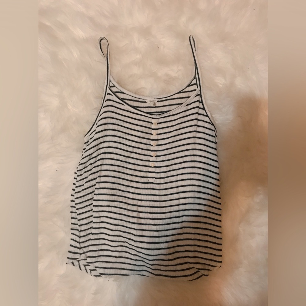ribbed striped tank